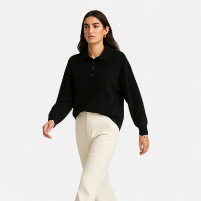 La Cartiera | Women’s Preppy Collar Autumn Sweatshirt