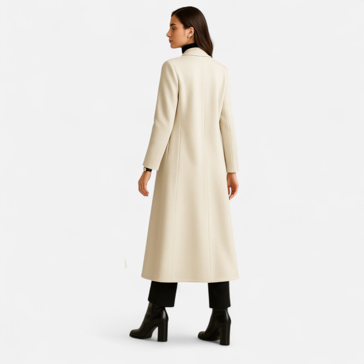La Cartiera | Women’s Plain White Lapel Coat