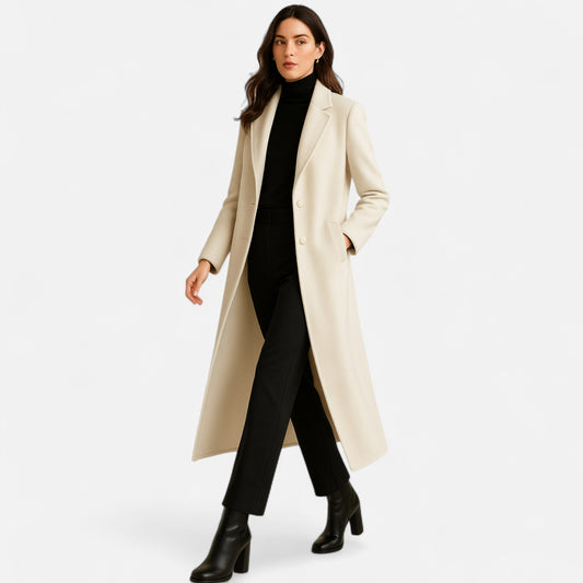 La Cartiera | Women’s Plain White Lapel Coat