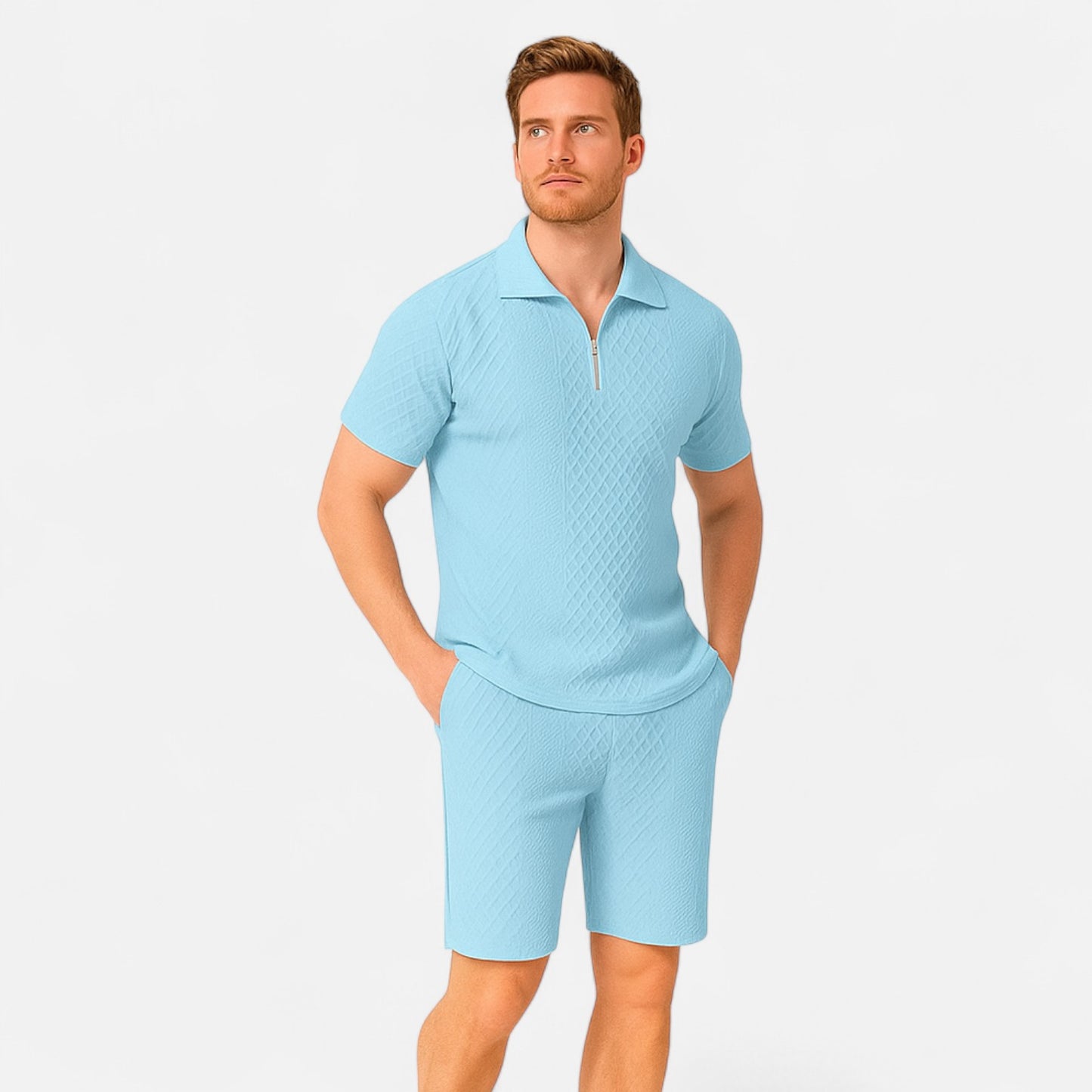 La Cartiera | Heritage Knit Zip Shirt & Shorts Co-Ord