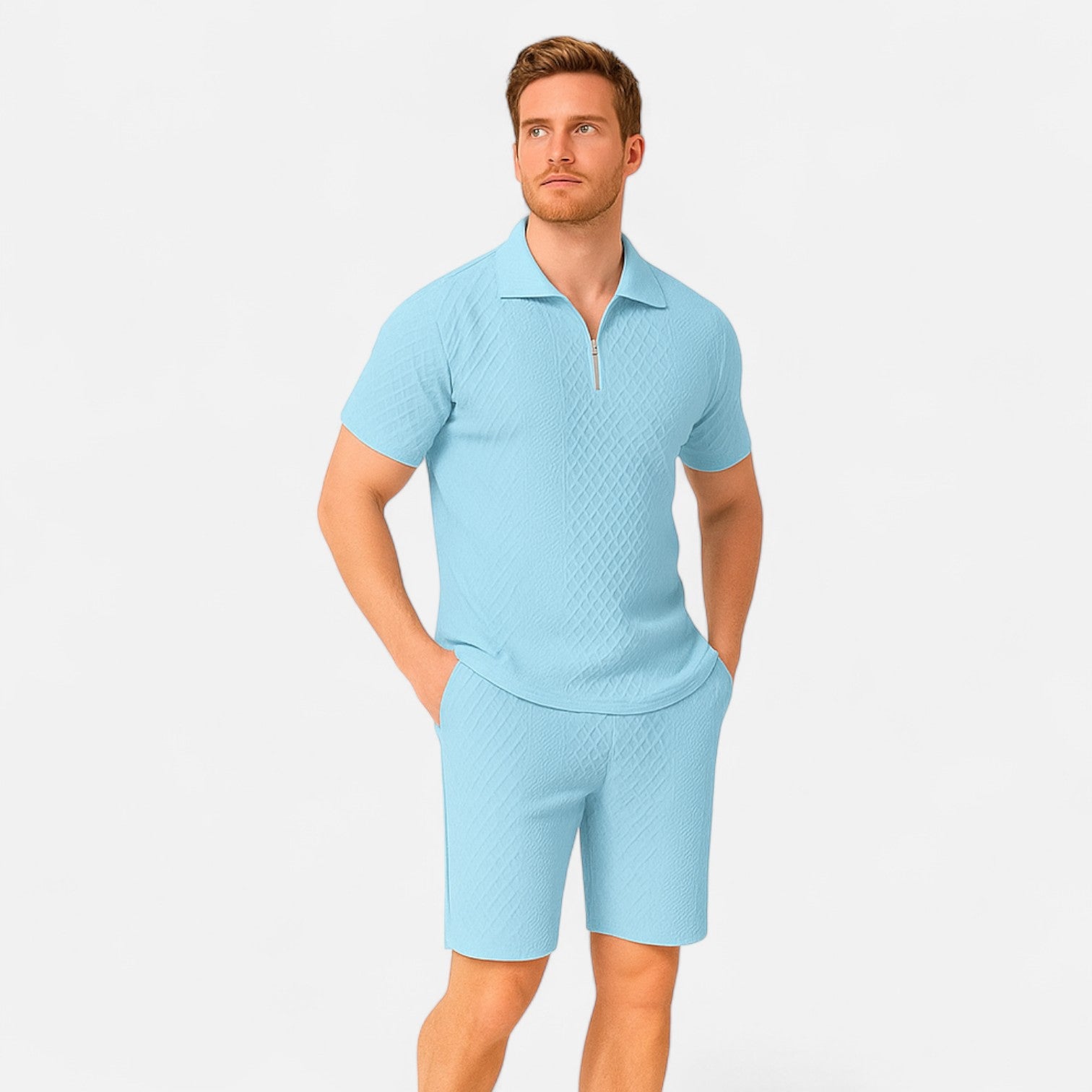 La Cartiera | Heritage Knit Zip Shirt & Shorts Co-Ord