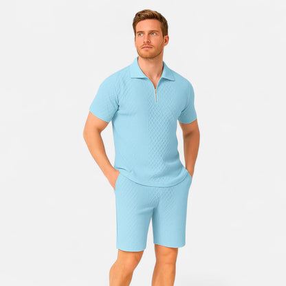 La Cartiera | Heritage Knit Zip Shirt & Shorts Co-Ord