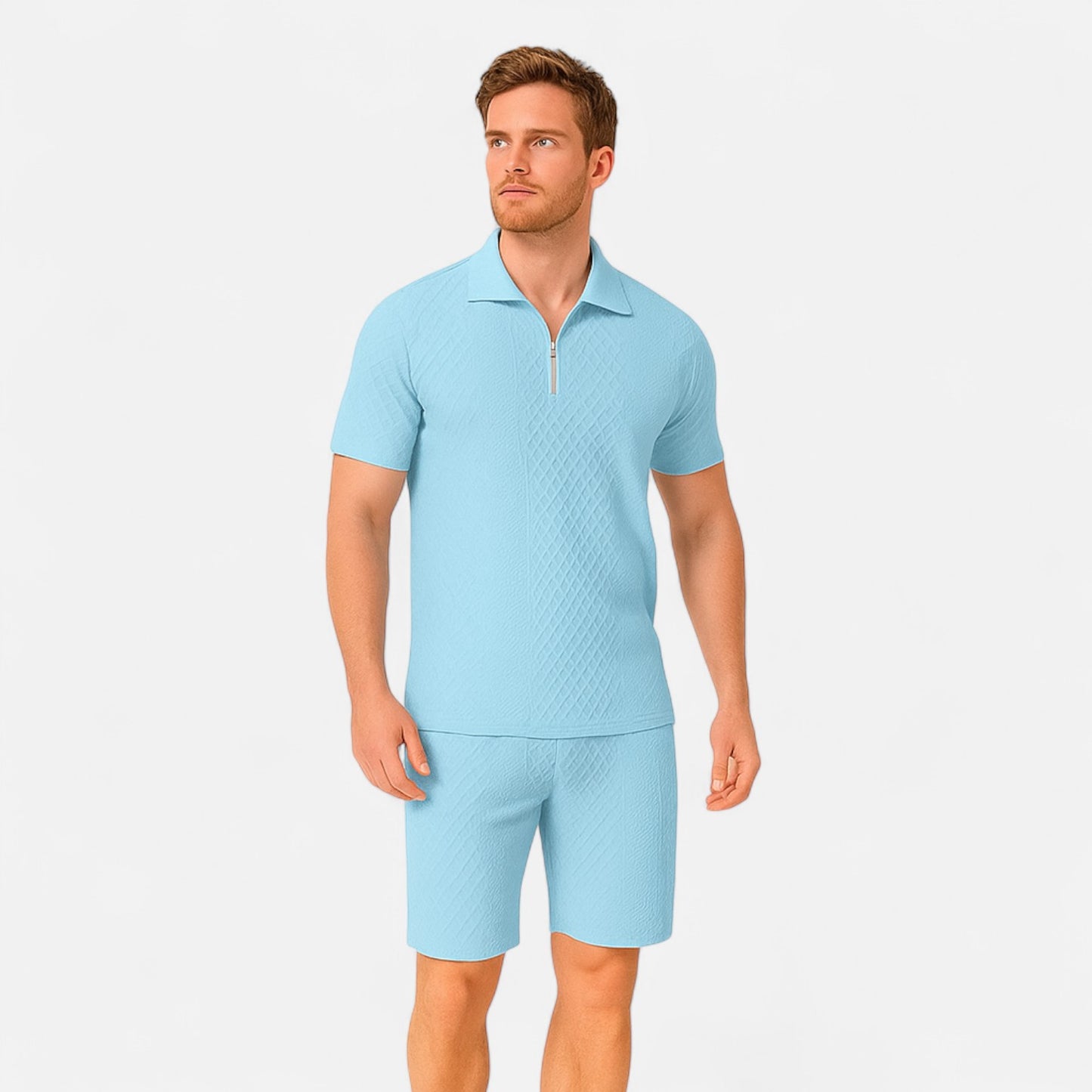 La Cartiera | Heritage Knit Zip Shirt & Shorts Co-Ord