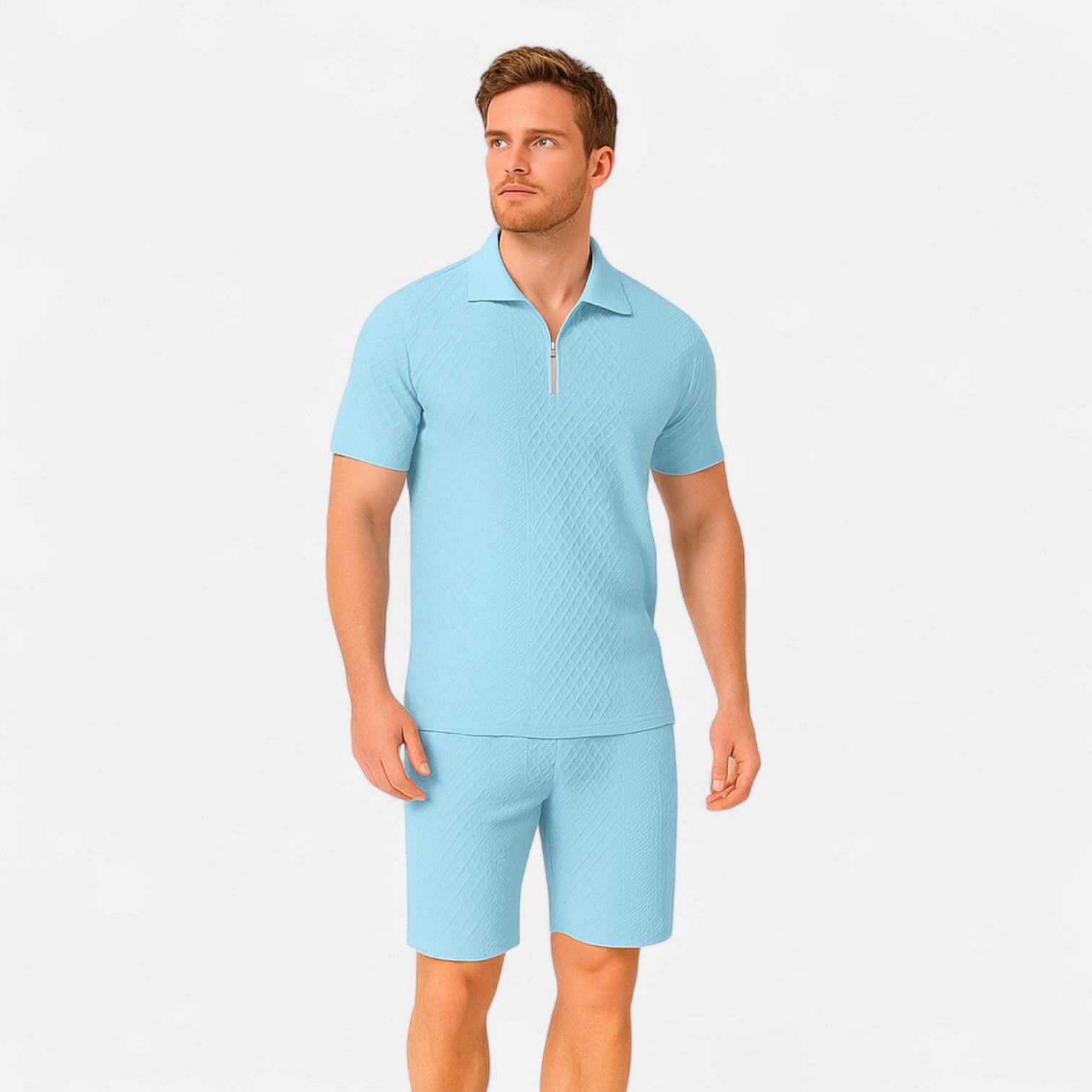 La Cartiera | Heritage Knit Zip Shirt & Shorts Co-Ord