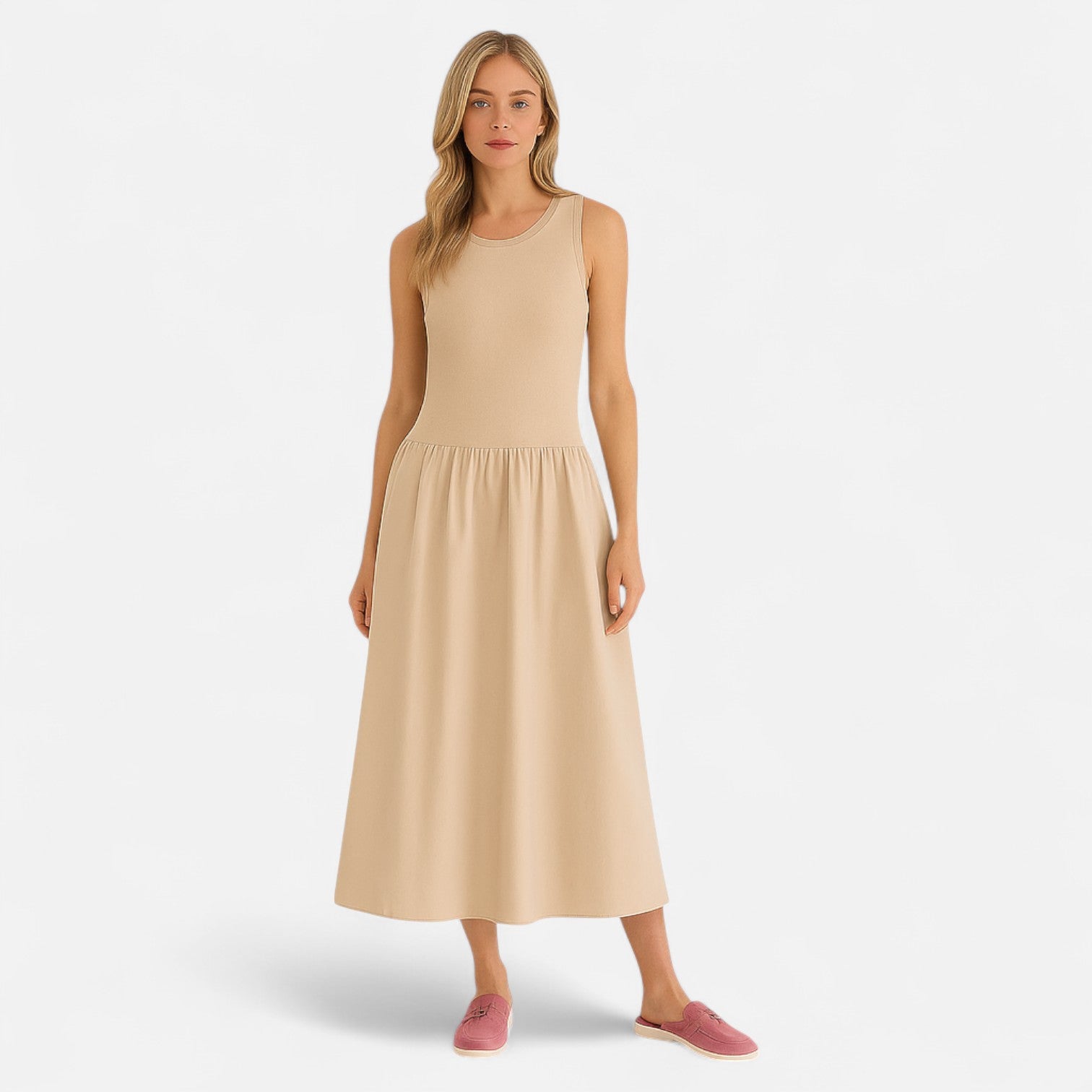 La Cartiera | Timeless Sleeveless Midi Dress