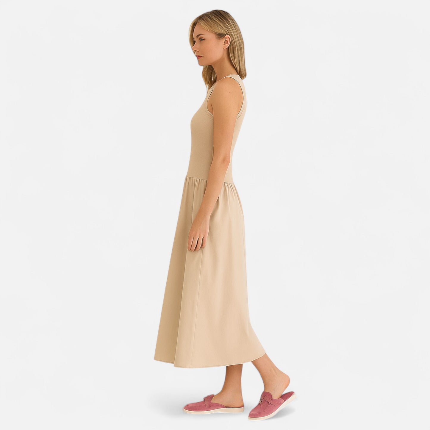 La Cartiera | Timeless Sleeveless Midi Dress