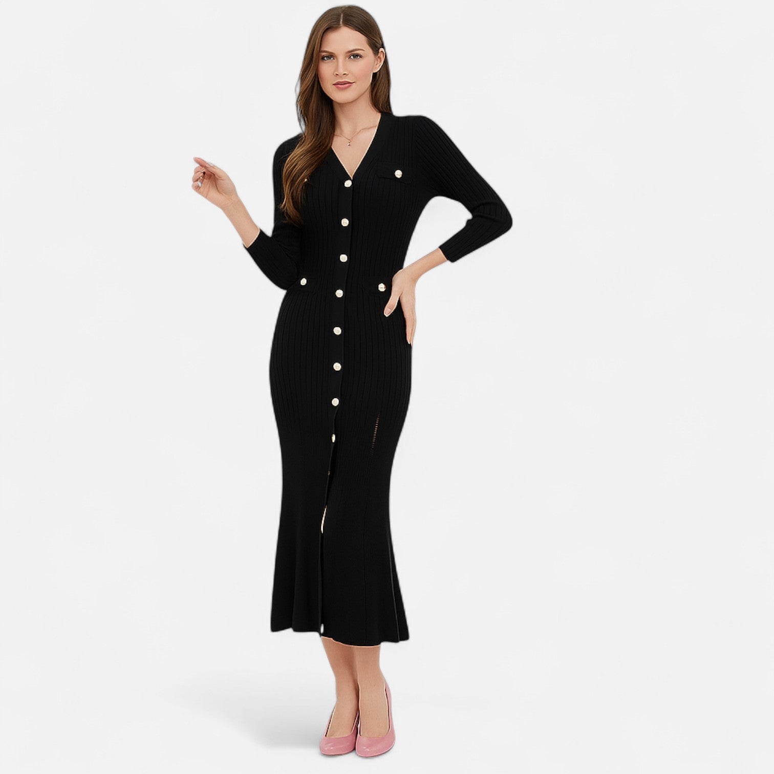 La Cartiera | Lightweight Black Midi in Soft Knit