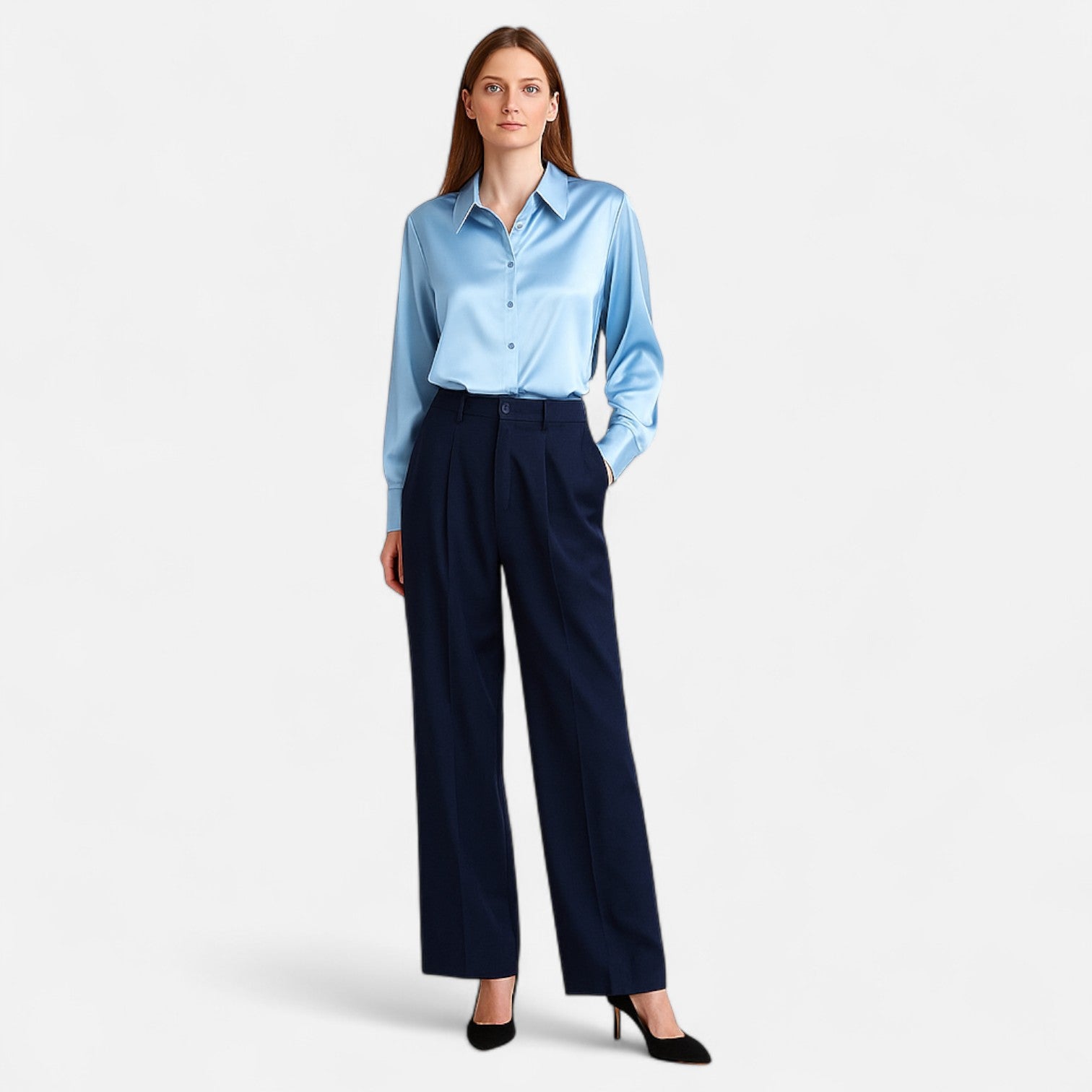 La Cartiera | Elegant Satin Shirt for Professional Wear