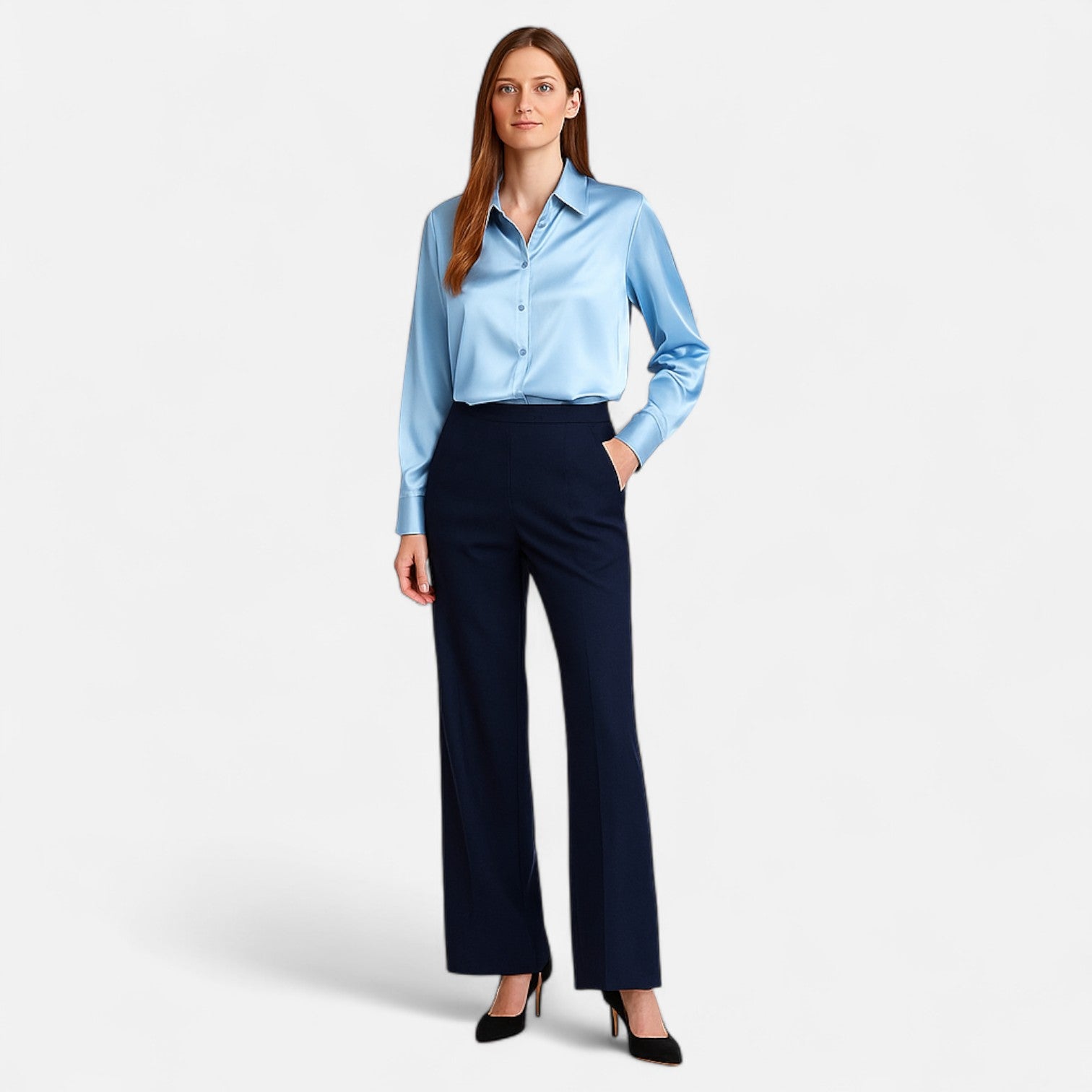 La Cartiera | Elegant Satin Shirt for Professional Wear