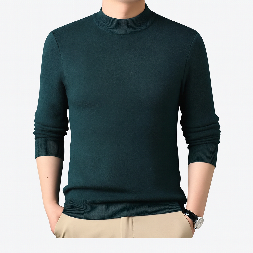 La Cartiera | Men’s Solid Colour Mock Neck Sweater