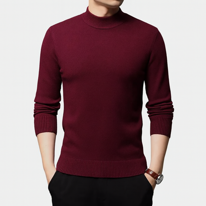 La Cartiera | Men’s Solid Colour Mock Neck Sweater