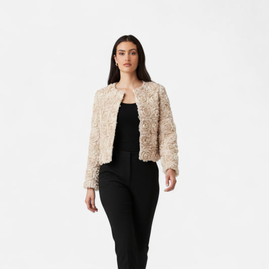 La Cartiera | Women’s Elegant Textured Floral Jacket