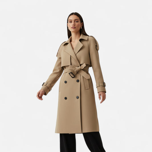 La Cartiera | Women’s Double-Breasted Belted Trench Coat
