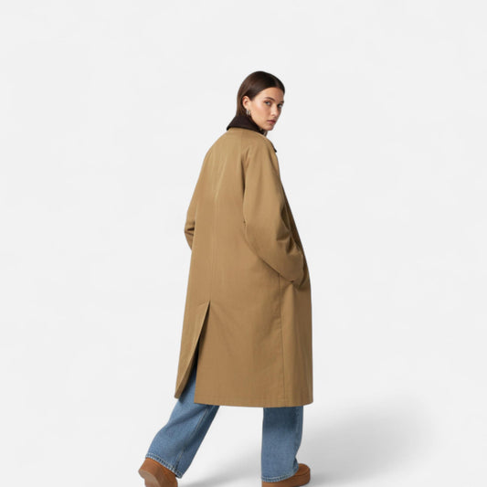 La Cartiera | Women’s Cotton Patchwork Mid-Length Trench Coat