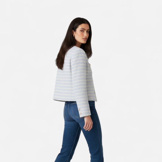 La Cartiera | Women’s Elegant Tweed Short Cardigan Coat