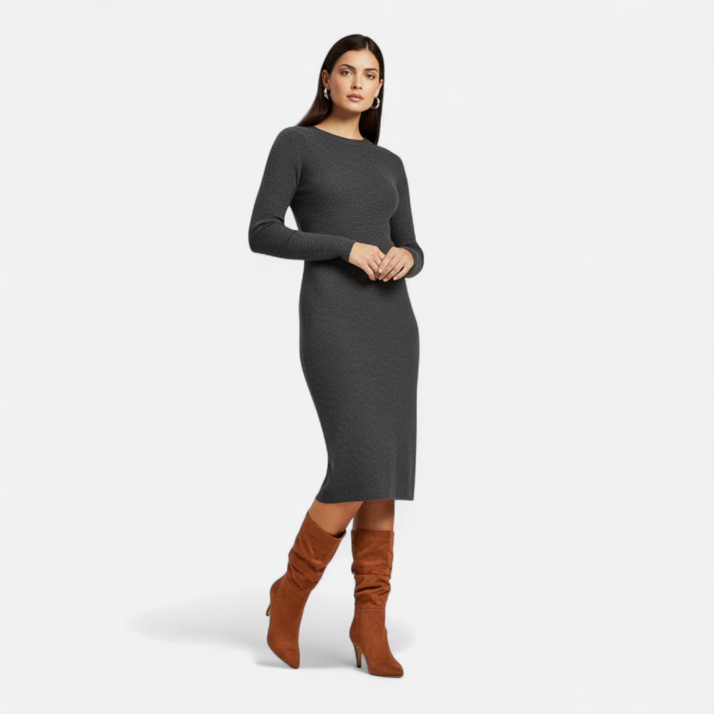 La Cartiera | Women’s Suede Wrinkled Stiletto Heel Boots