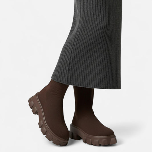 La Cartiera | Women’s Square-Heel Mid-Tube Martin Boots
