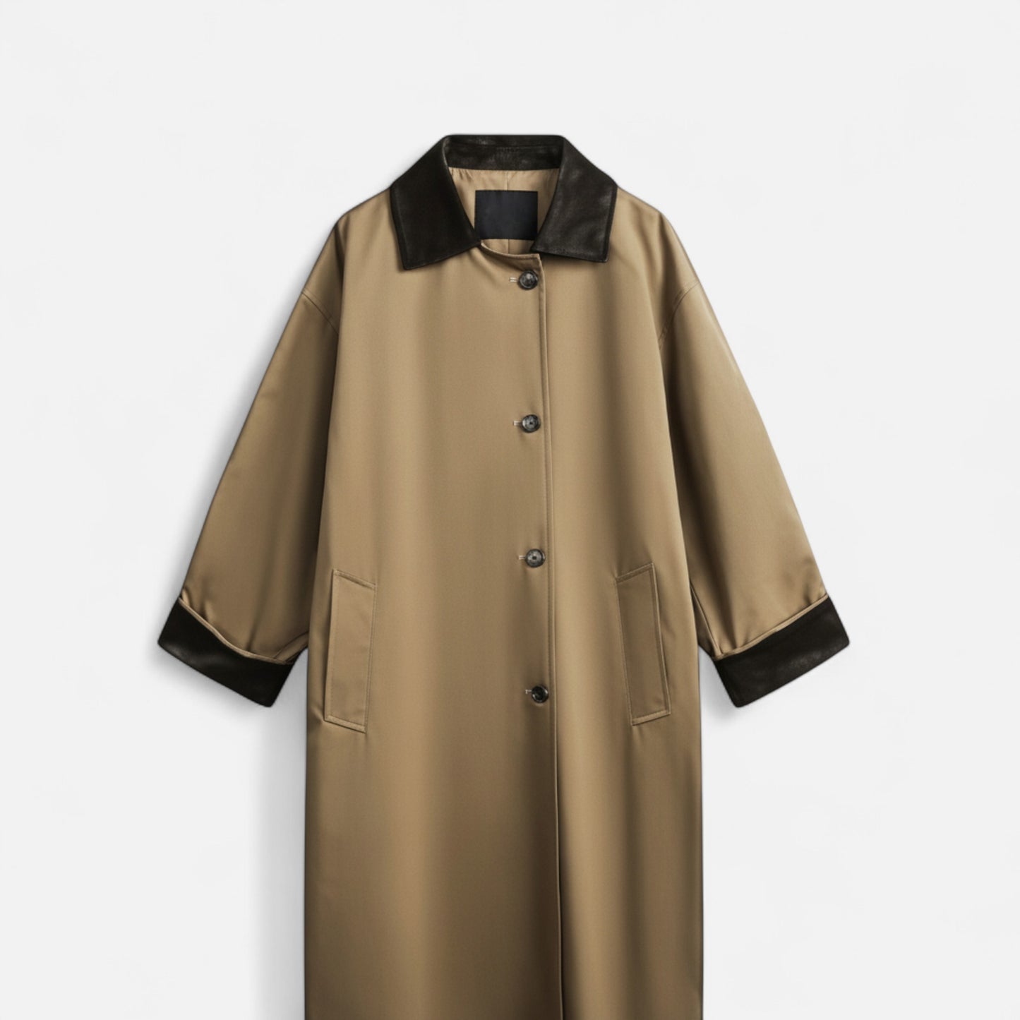 La Cartiera | Women’s Cotton Patchwork Mid-Length Trench Coat