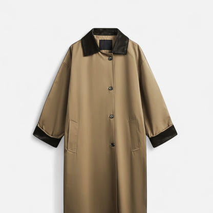 La Cartiera | Women’s Cotton Patchwork Mid-Length Trench Coat