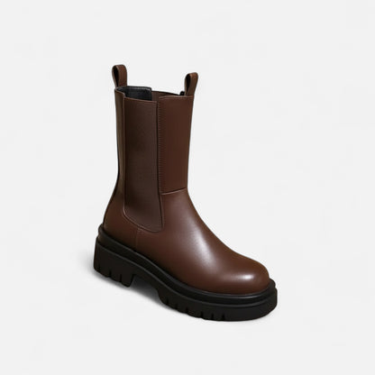 La Cartiera | Women’s Velvet-Lined Mid-Calf Platform Boots