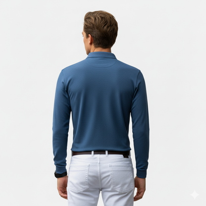 La Cartiera | Men’s Long-Sleeve Cotton Polo Shirt