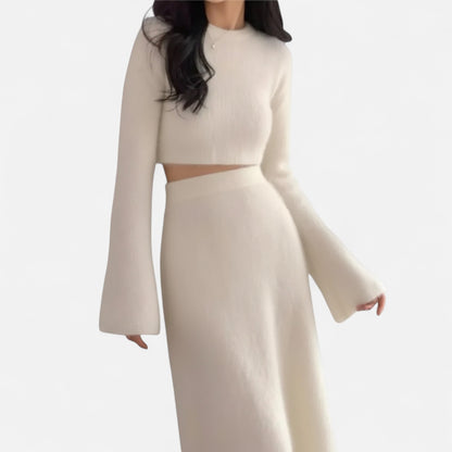 La Cartiera | Women’s Elegant Rabbit Wool Two-Piece Ensemble