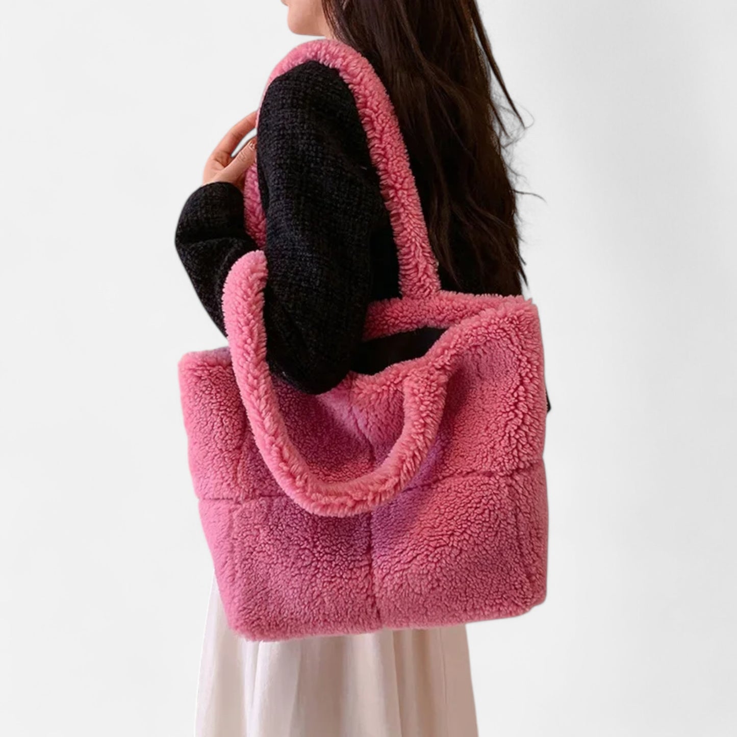 La Cartiera | Women’s Lambswool Plush Tote Bag