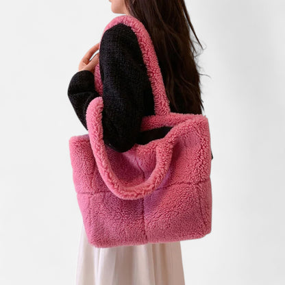 La Cartiera | Women’s Lambswool Plush Tote Bag