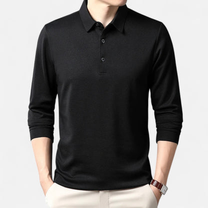 La Cartiera | Men’s Long-Sleeve Cotton Polo Shirt