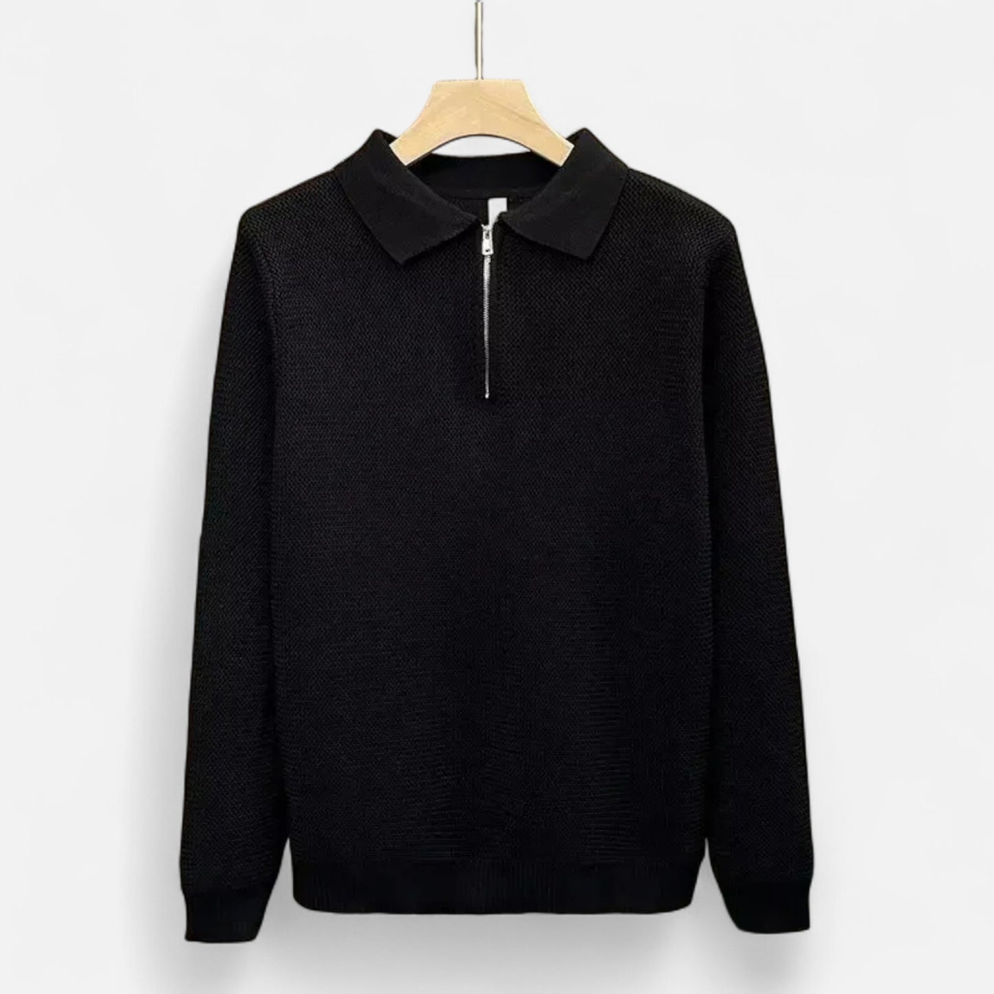 La Cartiera | Men’s Half-Zip Wool Knit Sweater Jacket