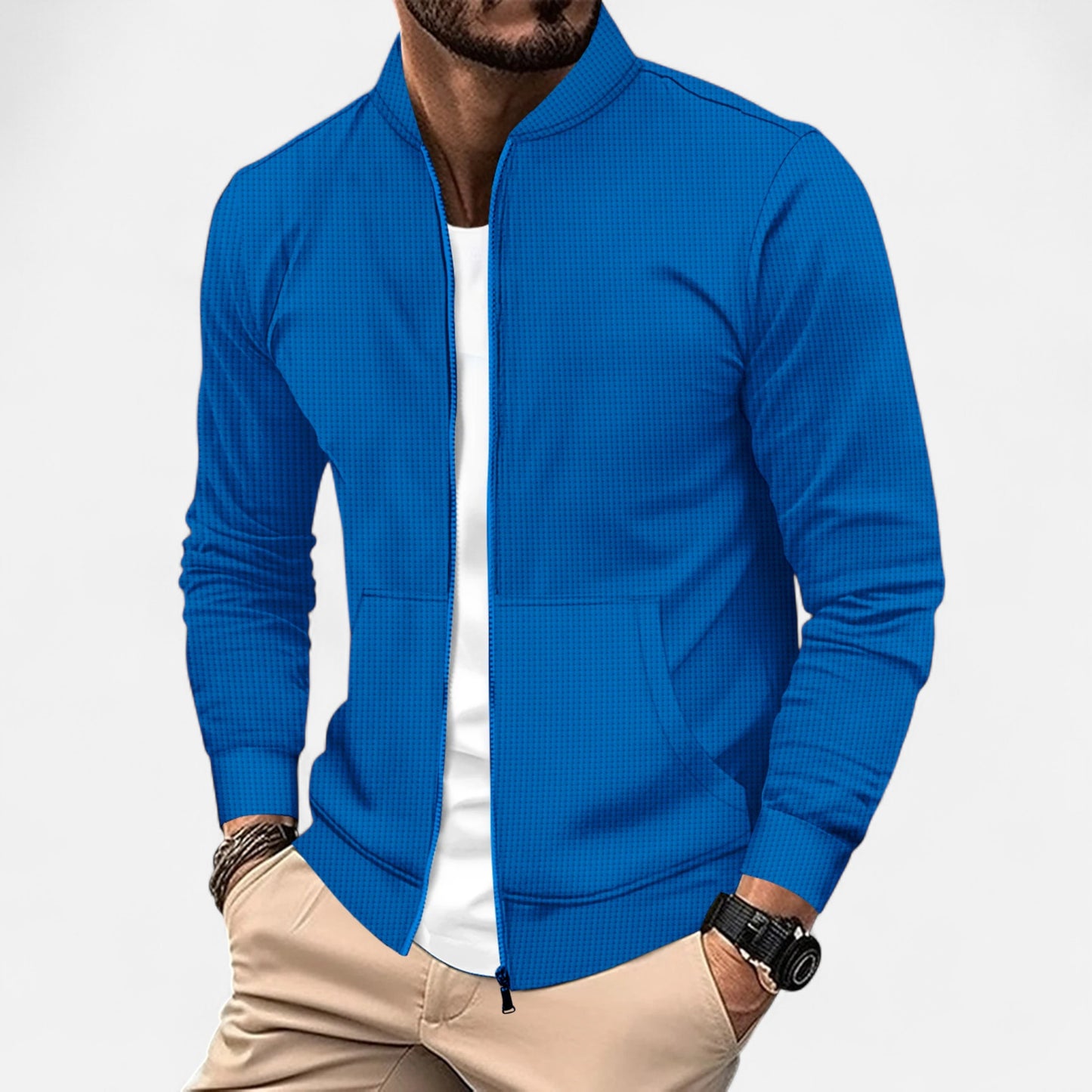 La Cartiera | Men’s Solid Colour Zip Baseball Jacket