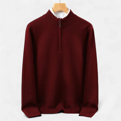 La Cartiera | Men’s Merino Wool Half-Zip Sweater