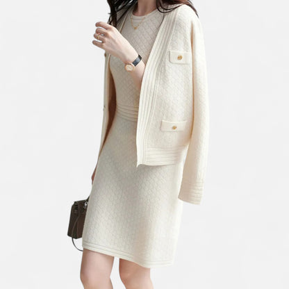 La Cartiera | Women’s Heritage Knit Cardigan and Dress Set
