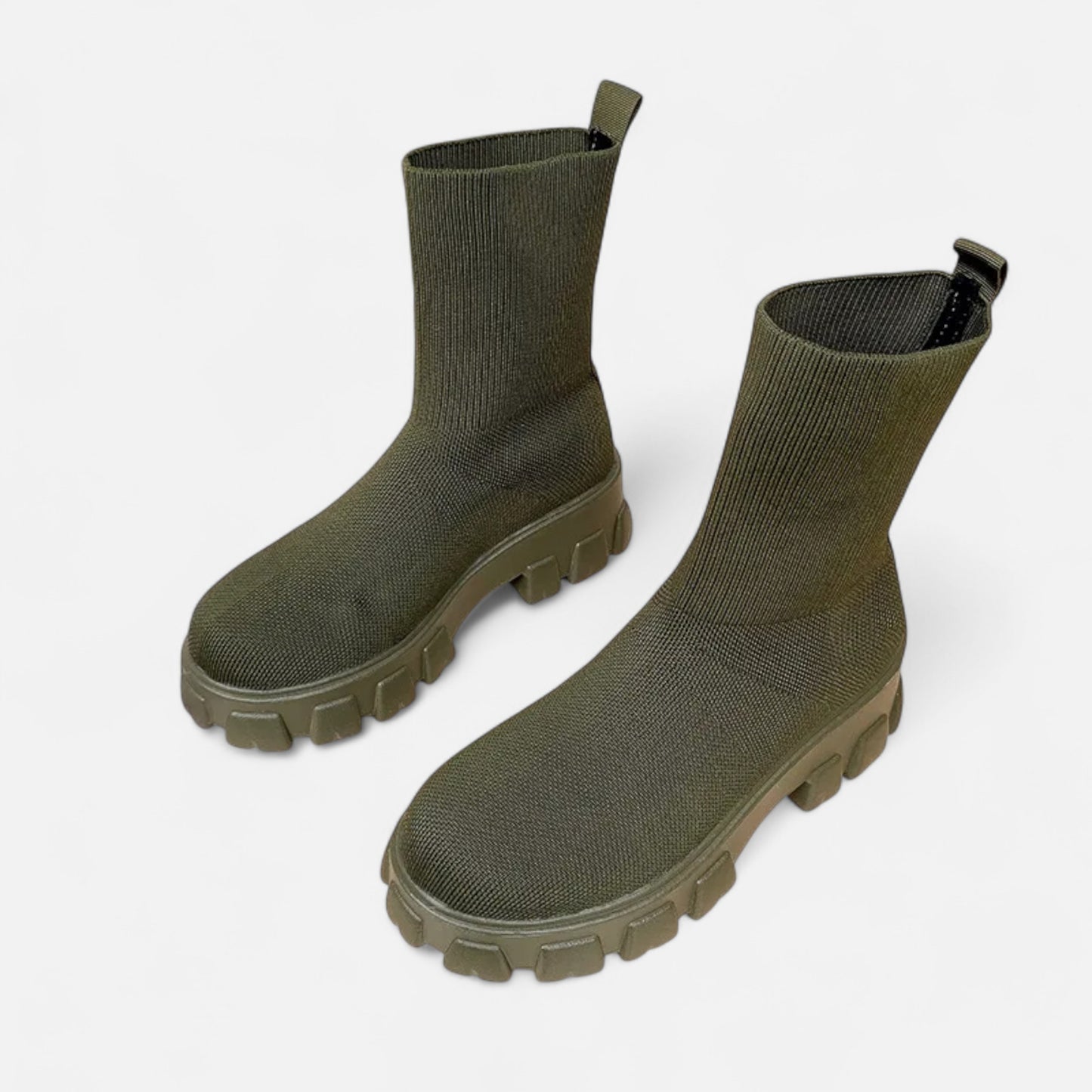 La Cartiera | Women’s Square-Heel Mid-Tube Martin Boots