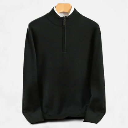 La Cartiera | Men’s Merino Wool Half-Zip Sweater