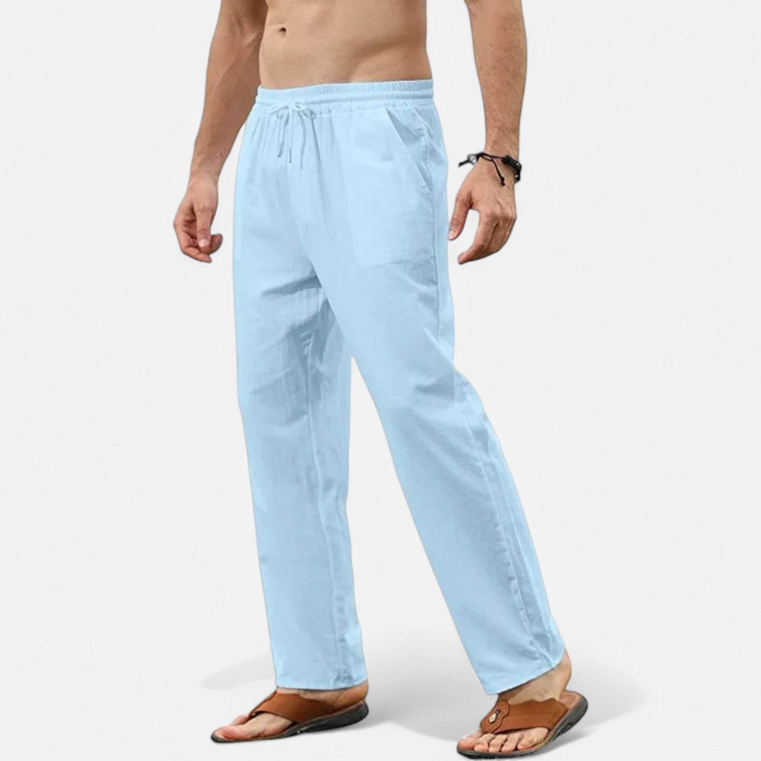 La Cartiera | Cotton Linen Trousers in Relaxed Riviera Fit