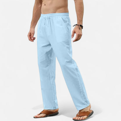 La Cartiera | Cotton Linen Trousers in Relaxed Riviera Fit