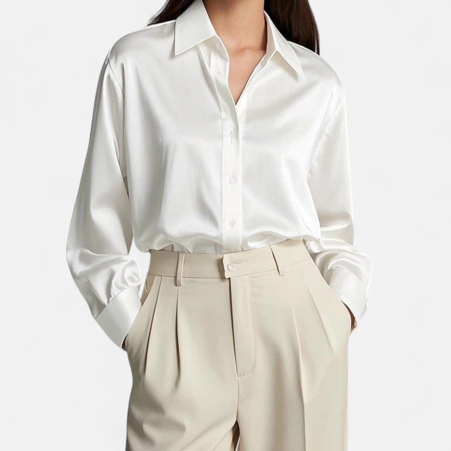 La Cartiera | Elegant Satin Shirt for Professional Wear