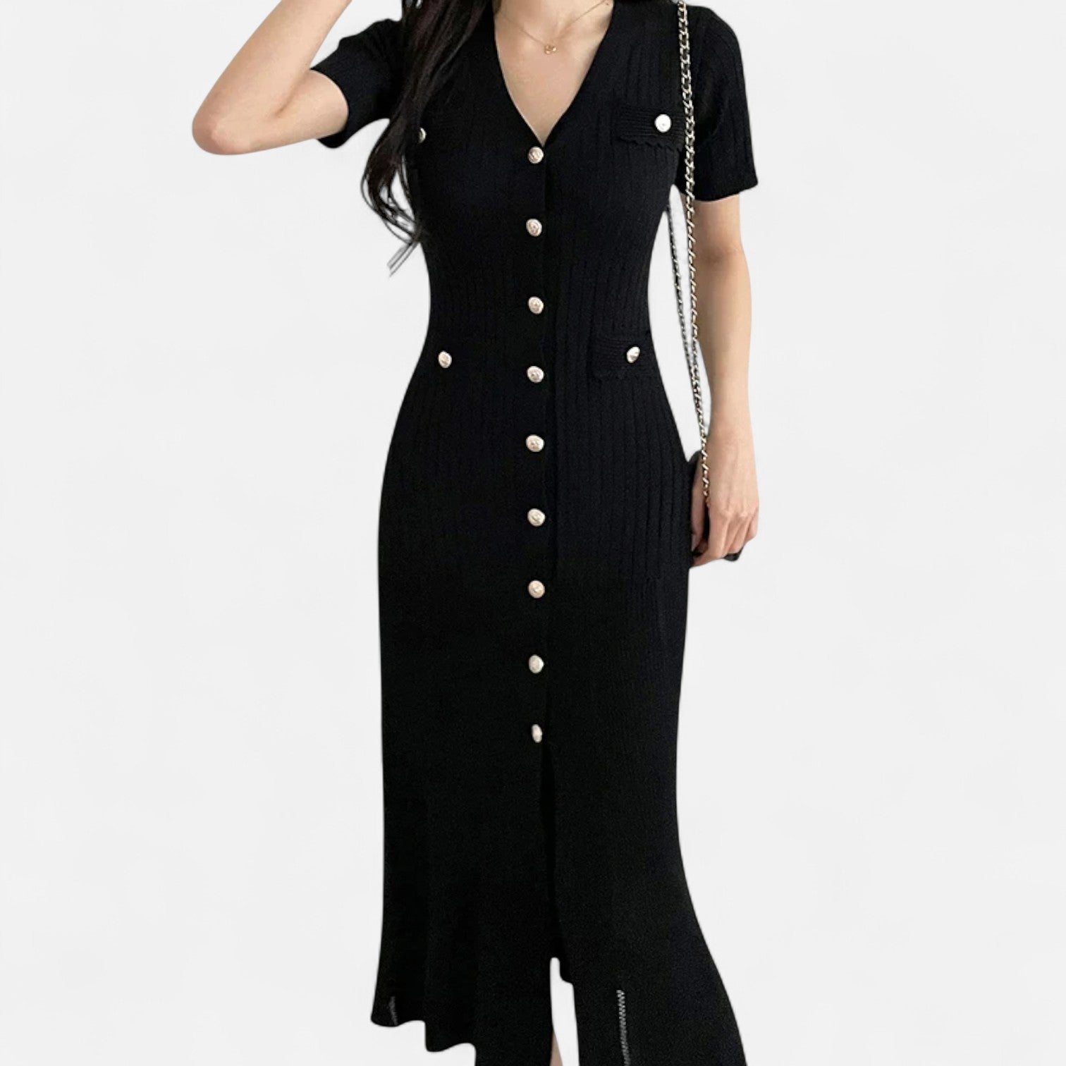 La Cartiera | Lightweight Black Midi in Soft Knit