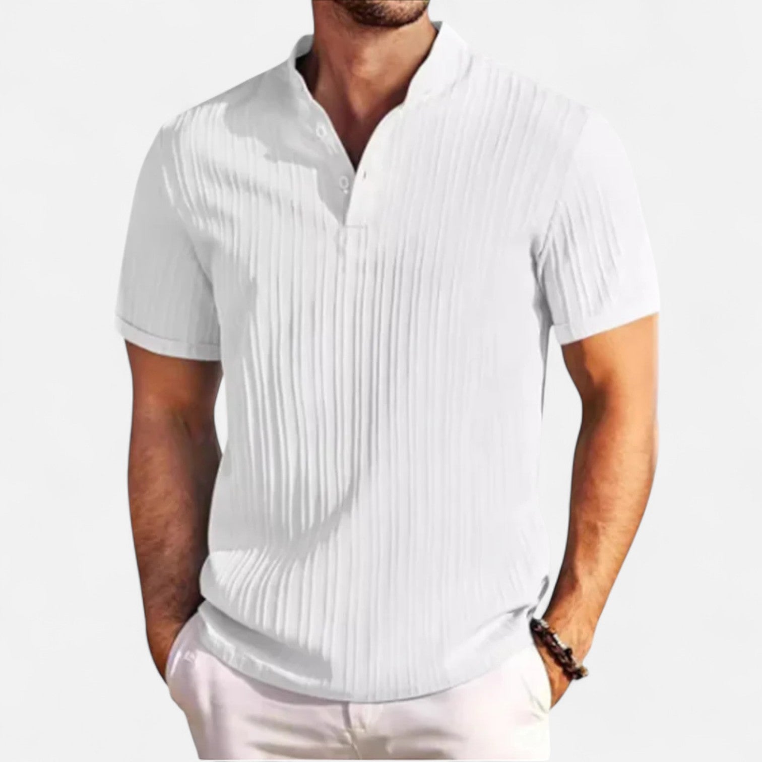 La Cartiera | Striped Jacquard Linen Cotton Shirt