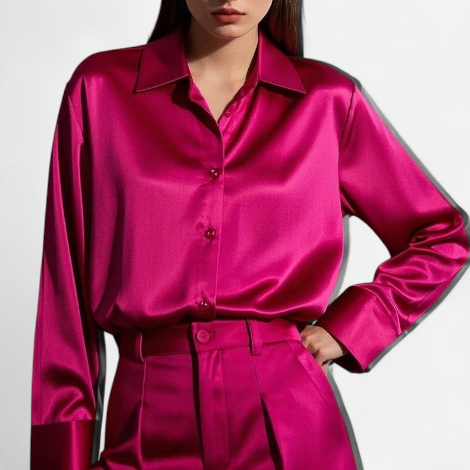La Cartiera | Elegant Satin Shirt for Professional Wear