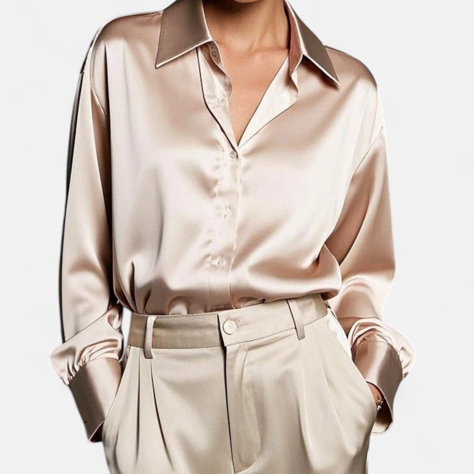 La Cartiera | Elegant Satin Shirt for Professional Wear