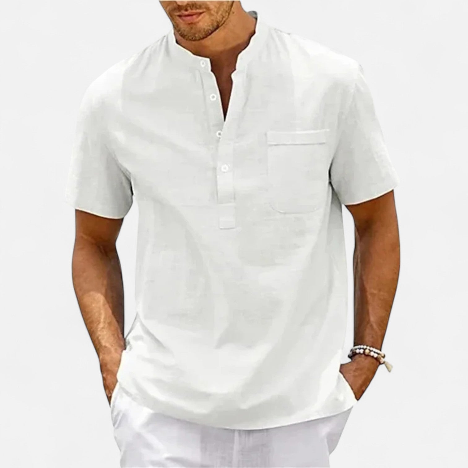 La Cartiera | Riviera Cotton-Linen Button-Up