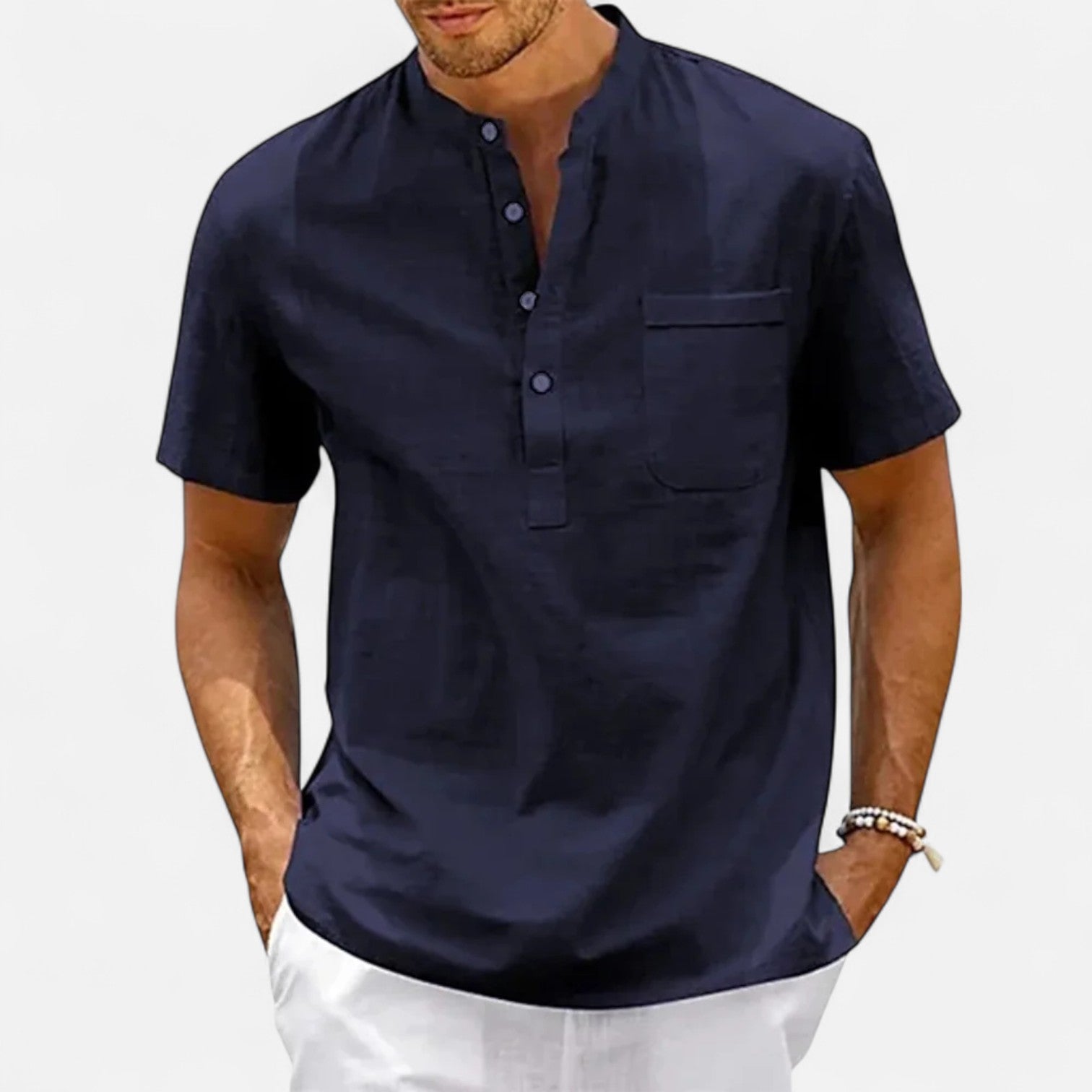 La Cartiera | Riviera Cotton-Linen Button-Up