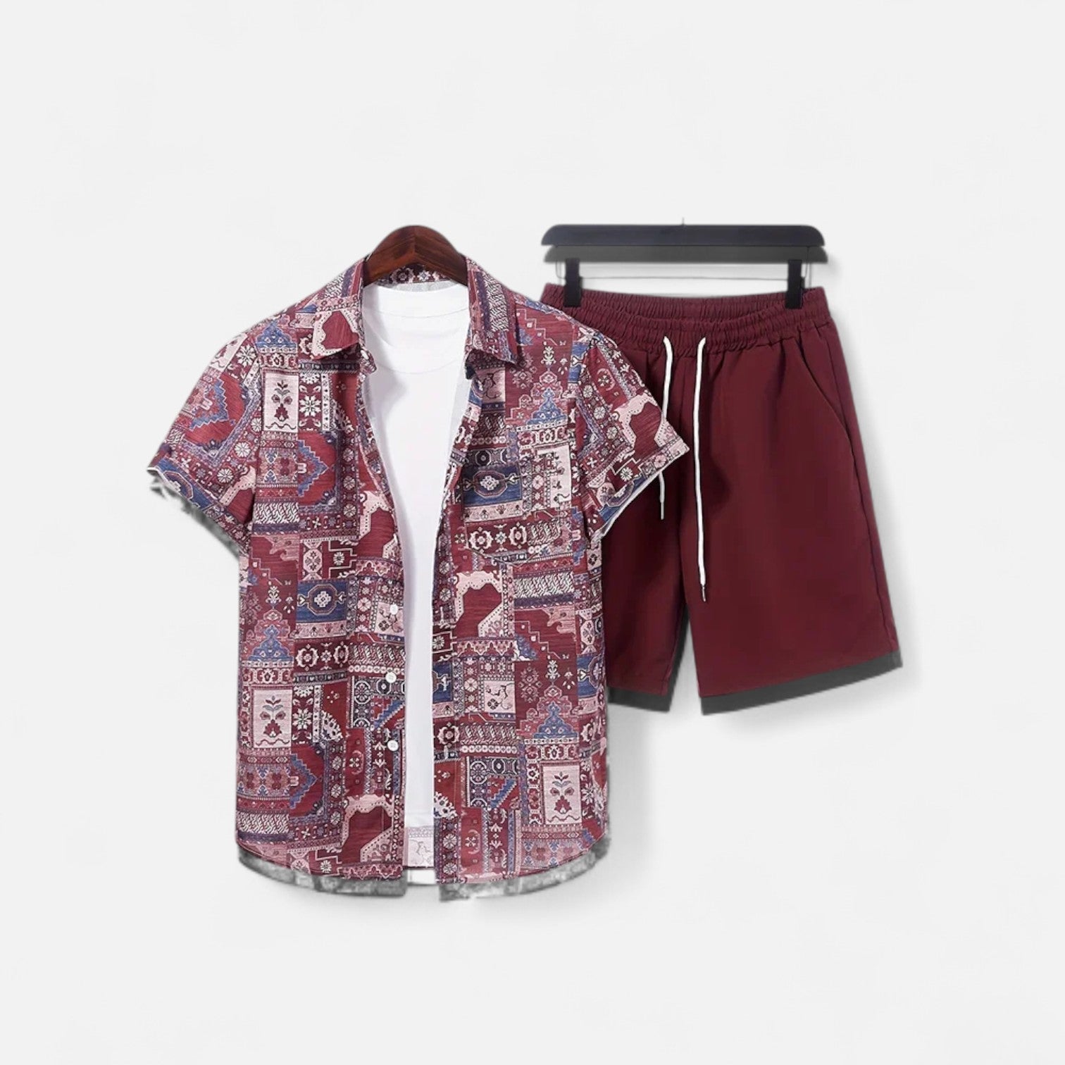 La Cartiera | Classic Two-Piece Shirt & Shorts Set