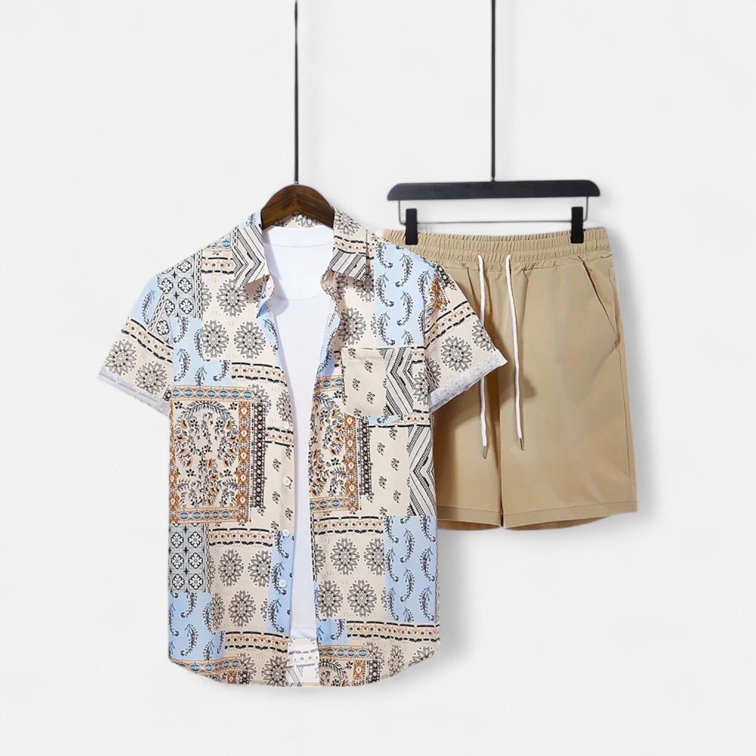 La Cartiera | Classic Two-Piece Shirt & Shorts Set
