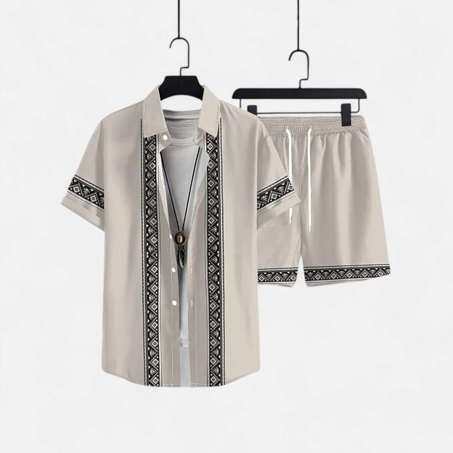 La Cartiera | Classic Two-Piece Shirt & Shorts Set