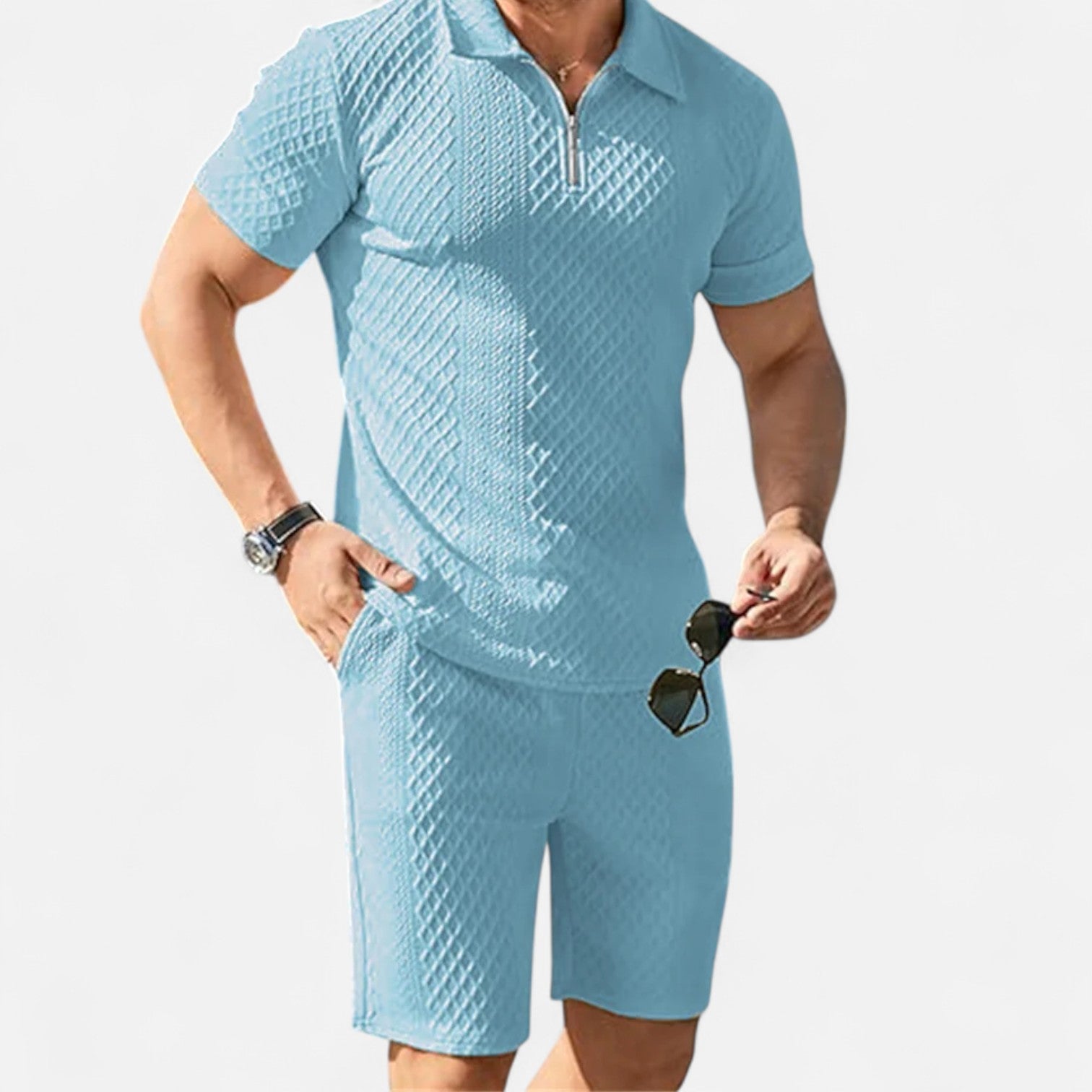 La Cartiera | Heritage Knit Zip Shirt & Shorts Co-Ord