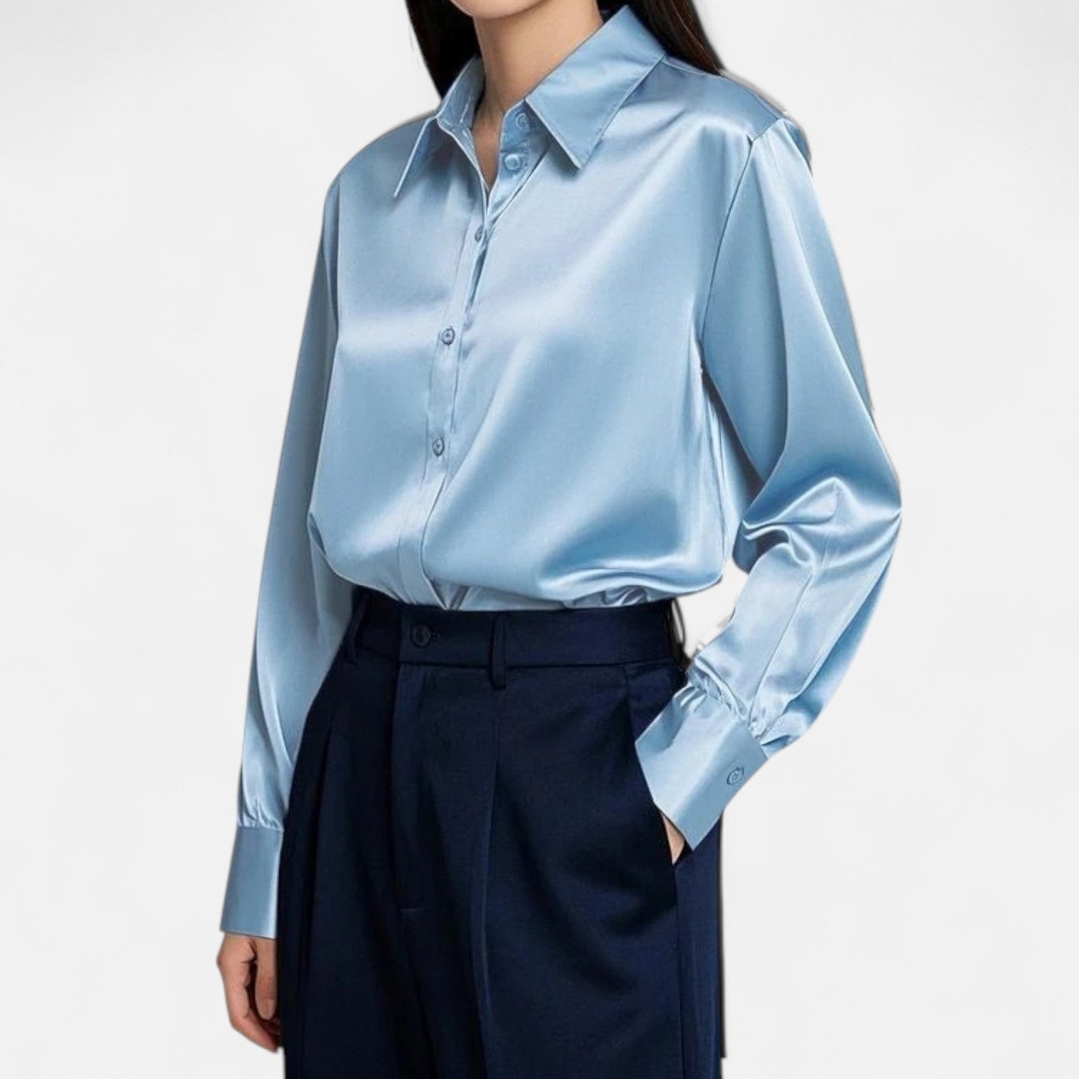 La Cartiera | Elegant Satin Shirt for Professional Wear