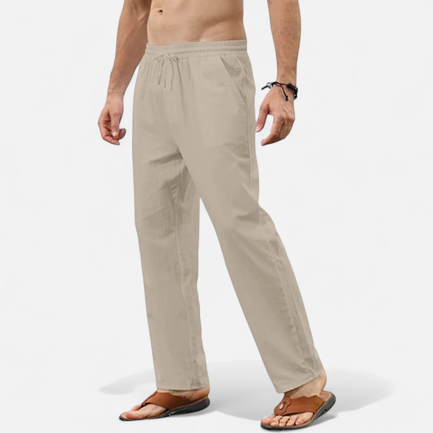 La Cartiera | Cotton Linen Trousers in Relaxed Riviera Fit